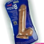 8 Silicone VIP Dildo Vanilla Tan Chocolate