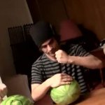 Straight inked guys fuck watermelons until cumming