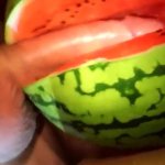fruit fuck and self swallow