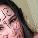 Self degrading slut gags herself and self face slapping with dirty talk
