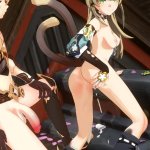 Kirara And Traveler Enjoying The Cherry Blossoms 4K Lyusfyuring