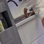 Young Stepmom squirting when feels Stepson cock morning in the kitchen