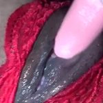 Ebony vs Tongue Vibrator wet Pussy Warning