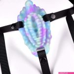 Wireless Glowing Silicone Strapon Grinder Pleasure Toy