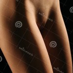 Naked Woman Nu Art Shadow Effect Stock Image