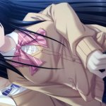 black hair censored dare ga koroshita komadori wo game cg hibarigaoka kakeru long hair mahiro takeumi male masturbation panties phone purple eyes pussy school uniform skirt skirt lift ugi kotori underwear vibrator