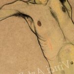 The Art of Egon Schiele. Nude Self Portrait 1912. Fine Art Print
