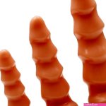 6.69in 8.66in 10.24in Exotic Wavy Anal Big PVC Dildo Cock Butt Plug