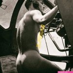 Vintage photo print homoerotic nude man naked soldier US Navy -Photo