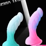 7.67in Luminous Silicone Soft Dragon Dildo For Women Penis Masturbatio