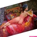 : 33 handmade Arabian nude works Arab naked woman artwork pink sexy wall art romantic boudoir bedroom decor unique gift for man hand painted nude oil paintings on canvas by college teachers: