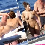Katharine McPhee Sunbathing in Capri for Honeymoon