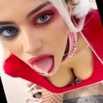 Harley Quinn Sucks Dildos Kneeling parody