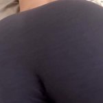 Girl with a big ass in leggings fucks through panties