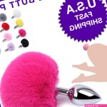 Fox Rabbit Bunny Tail Butt Plug Sexy Romance Anal Plug Female Ass View Sex Toy