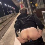Risky public outdoor anal dildo compilation