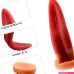 : FST Tongue Lick Dildo Clitoris G-Spot Stimulation Extra Long Anal Plug Prostate Massager Anal Sex Toy for Men Women : Health Household