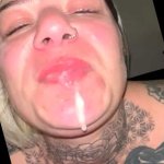 Katie gets a mouthful of cum
