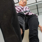 :: Giantess Fetish Girls are stepping on your face. Best POV. Girls squish you under their feet boots shoes socks like a bug