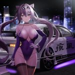 Wallpaper car anime stockings blue eyes twintails japanese anime girls Big boobs for mobile and desktop section resolution 9000x6000